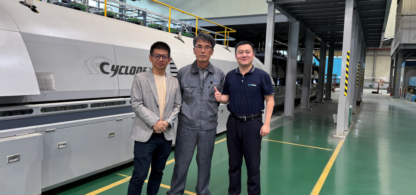 LandGlass Cyclone Glass Tempering furnace in Korea