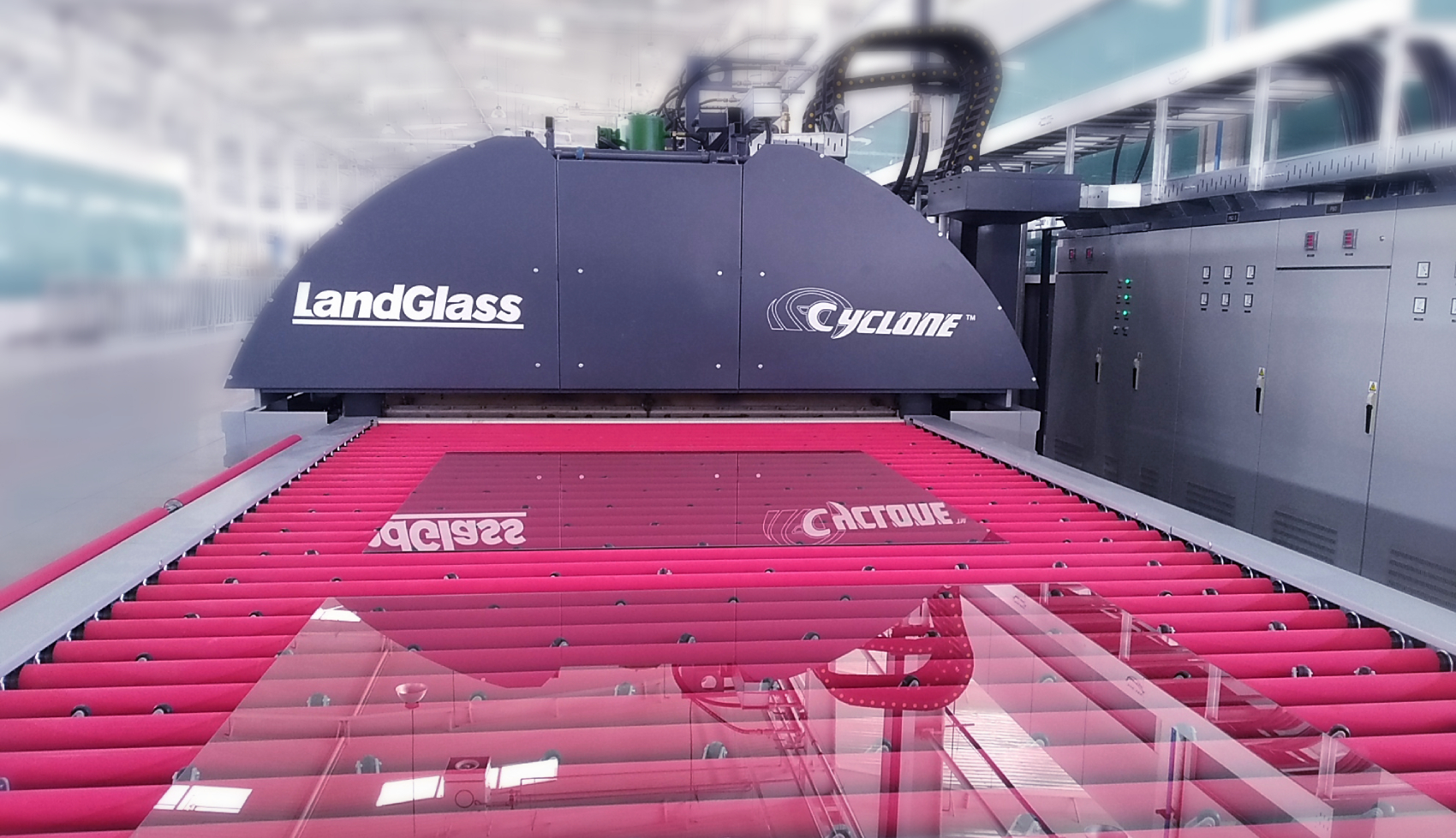LandGlass Cyclone Glass Tempering furnace in Korea